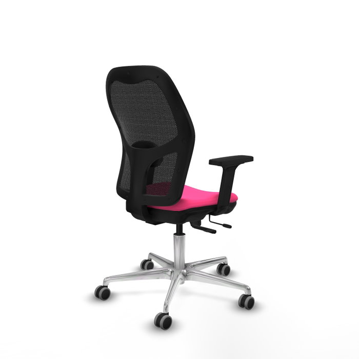 PIQUERAS Y CRESPO Silla de oficina Jorquera con mecanismo Sincro/Traslack, Rosa y Negro