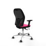 PIQUERAS Y CRESPO Silla de oficina Jorquera con mecanismo Sincro/Traslack, Rosa y Negro