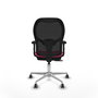 PIQUERAS Y CRESPO Silla de oficina Jorquera con mecanismo Sincro/Traslack, Rosa y Negro