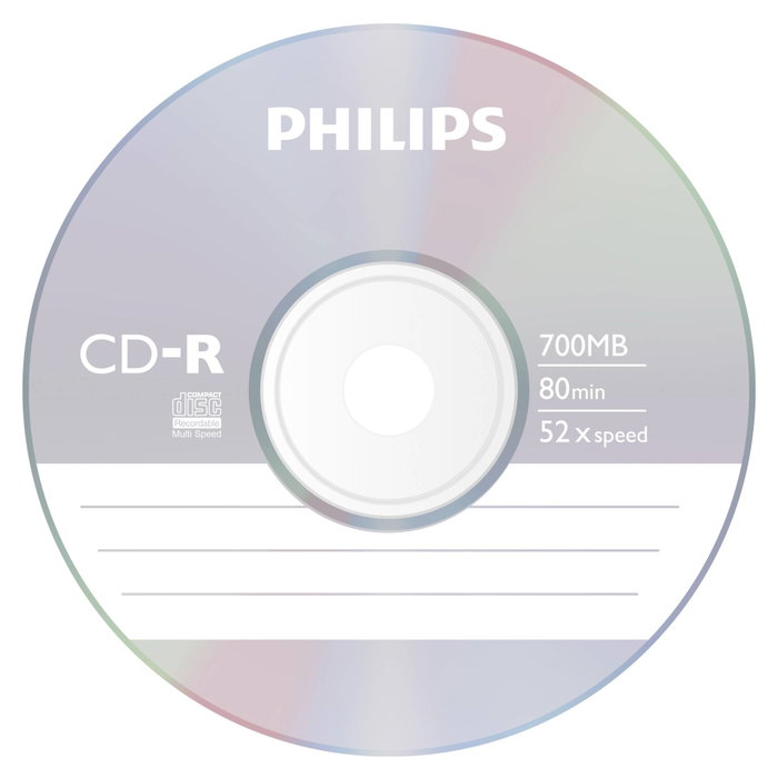 Philips CD-R 700 MB 80 Min 52x Slim Case (10 unidades)