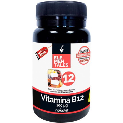 NOVADIET Vitamina B12 100 mcg 120 comprimidos masticables NOVADIET Vitamina B12 100 mcg 120 comprimidos masticables