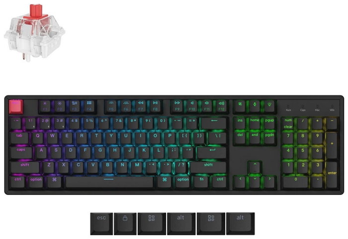 Keychron K10 V2 Teclado Gaming Mecánico Inalámbrico Super Red Negro Keychron K10 V2 Teclado Gaming Mecánico Inalámbrico Super Red Negro