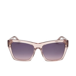 Guess Gafas GU00113 57Z Gafas de Sol para Mujer con Montura Cuadrada Beige Brillante y Lentes Degradado Violeta 55 mm