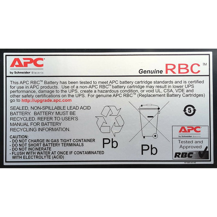 APC Batería de repuesto RBC34 para sistema UPS Sealed Lead Acid (VRLA) APC Batería de repuesto RBC34 para sistema UPS Sealed Lead Acid (VRLA)