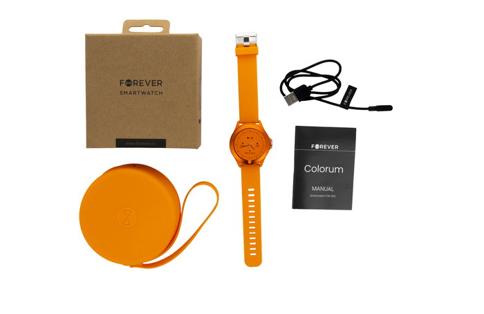 Forever Smartwatch Colorum CW-300 Color, Reloj Inteligente con Pantalla IPS 1.22", Resistente al Agua IP68, 37 Modos Deporte, Monitor Sueño y Pulsómetro, Batería Hasta 15 Días