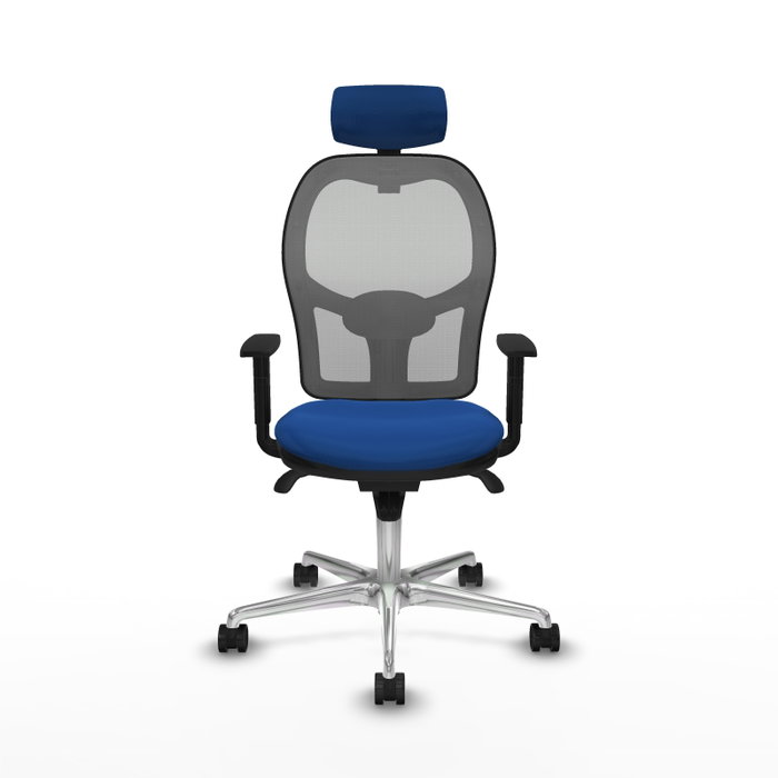 PIQUERAS Y CRESPO Silla de oficina Jorquera con mecanismo Sincro, Azul y Gris