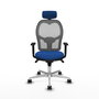 PIQUERAS Y CRESPO Silla de oficina Jorquera con mecanismo Sincro, Azul y Gris