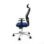 PIQUERAS Y CRESPO Silla de oficina Jorquera con mecanismo Sincro, Azul y Gris