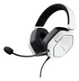 Trust GXT 492W Carus Auriculares Gaming para PC, PS, Xbox, Switch, Diadema Circumaural Blanco con Micrófono Extraíble Boom y Control de Volumen, Cable 3.5 mm