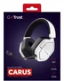 Trust GXT 492W Carus Auriculares Gaming para PC, PS, Xbox, Switch, Diadema Circumaural Blanco con Micrófono Extraíble Boom y Control de Volumen, Cable 3.5 mm