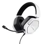Trust GXT 492W Carus Auriculares Gaming para PC, PS, Xbox, Switch, Diadema Circumaural Blanco con Micrófono Extraíble Boom y Control de Volumen, Cable 3.5 mm