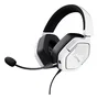 Trust GXT 492W Carus Auriculares Gaming para PC, PS, Xbox, Switch, Diadema Circumaural Blanco con Micrófono Extraíble Boom y Control de Volumen, Cable 3.5 mm