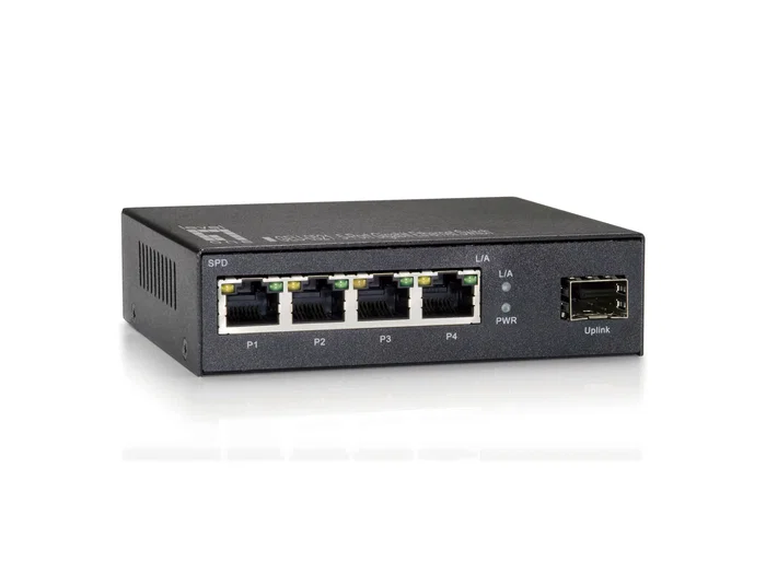 Level One GEU-0521 Switch con 4 Puertos Gigabit y 1 SFP Gris Level One GEU-0521 Switch con 4 Puertos Gigabit y 1 SFP Gris