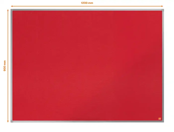 Nobo Essence Tablero de anuncios fieltro rojo 1200x900 mm marco aluminio