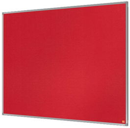 Tablero Fieltro Nobo Essence Marco Aluminio 90X120 Cm Rojo
