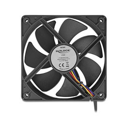 DeLOCK Ventilador Axial 24 V DC 120 x 120 x 25 mm Negro