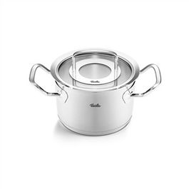 Fissler Olla Profi 20 cm con tapa de cristal, apta para inducción, escala de medición - 08412920000/0