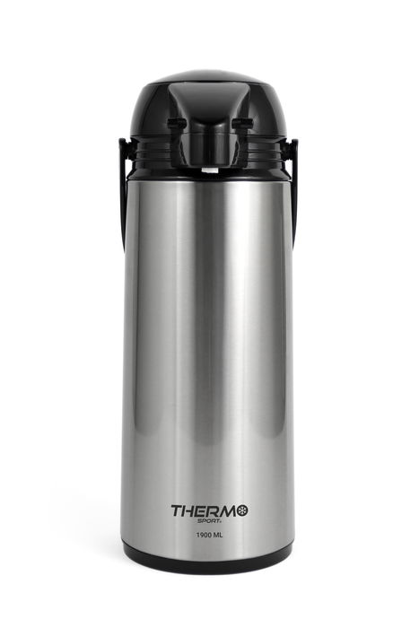 Thermosport Termo de Acero Inoxidable con Dispensador 1.9L - 14 cm Ancho x 37.4 cm Alto x 15.8 cm Largo (6 Unidades)
