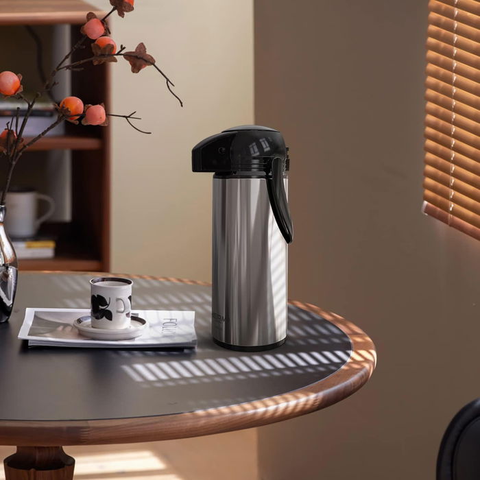 Thermosport Termo de Acero Inoxidable con Dispensador 1.9L - 14 cm Ancho x 37.4 cm Alto x 15.8 cm Largo (6 Unidades)