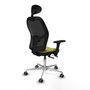 PIQUERAS Y CRESPO Silla de oficina Jorquera con mecanismo Sincro/Traslack Verde oliva y Negro