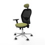 PIQUERAS Y CRESPO Silla de oficina Jorquera con mecanismo Sincro/Traslack Verde oliva y Negro