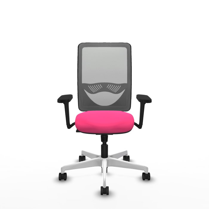 PIQUERAS Y CRESPO Silla de oficina Zulema Rosa y Gris con Mecanismo Sincro PIQUERAS Y CRESPO Silla de oficina Zulema Rosa y Gris con Mecanismo Sincro