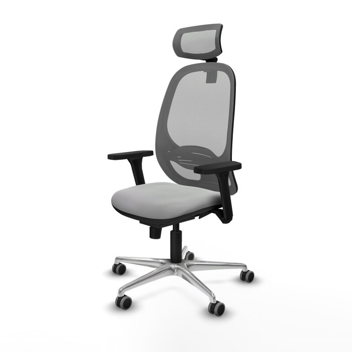 PIQUERAS Y CRESPO Silla de oficina Cilanco con mecanismo Sincro en Gris claro y Gris