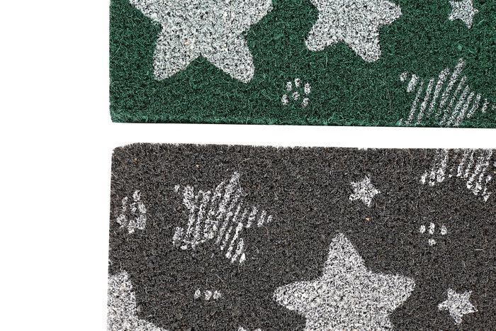 DKD Home Decor Felpudo Básico Fibra de Coco y Goma Verde Gris Estrellas 40 x 60 cm (2 Unidades) DKD Home Decor Felpudo Básico Fibra de Coco y Goma Verde Gris Estrellas 40 x 60 cm (2 Unidades)