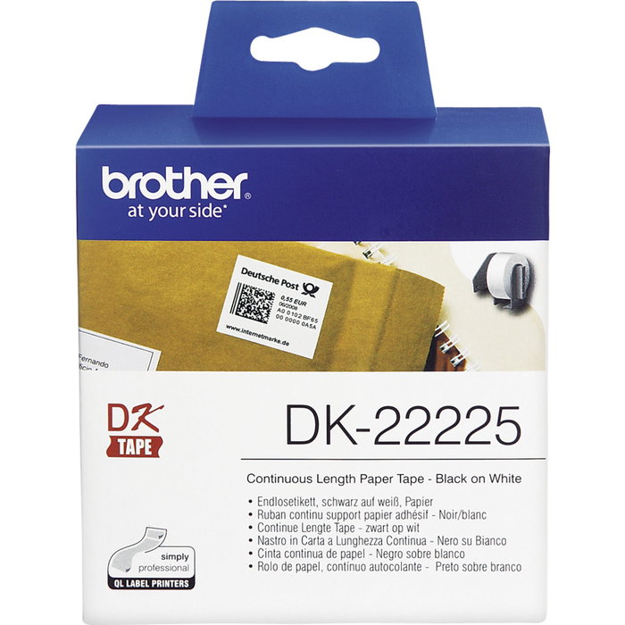 Brother DK-22225 Cinta Continua de Papel Térmico Blanco 38 mm x 30,48 m