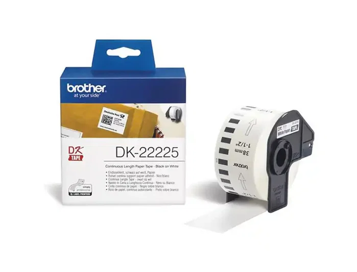 Brother DK-22225 Cinta Continua de Papel Térmico Blanco 38 mm x 30,48 m