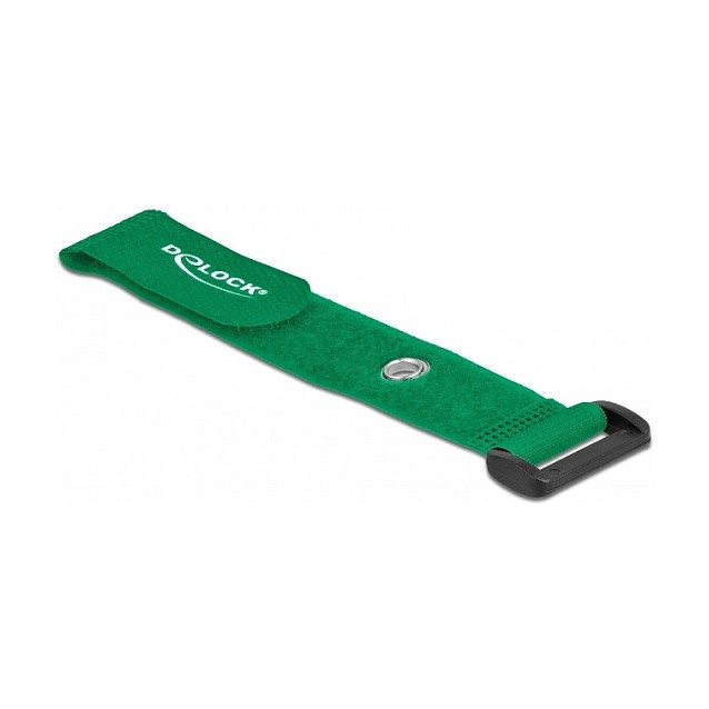 DeLOCK Bridas de cable con lazo y ojal de sujeción 190 x 25 mm verde, 5 piezas DeLOCK Bridas de cable con lazo y ojal de sujeción 190 x 25 mm verde, 5 piezas