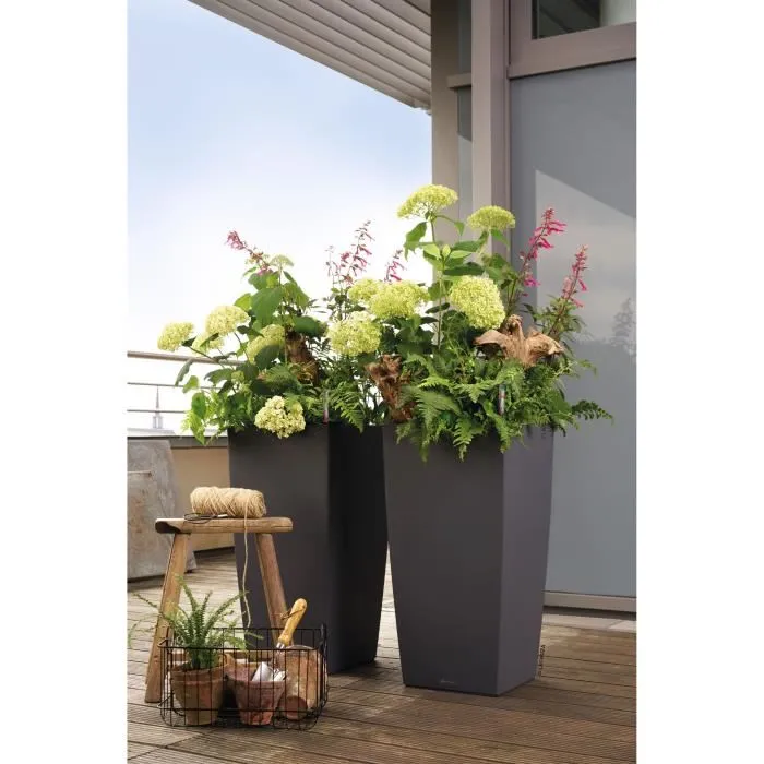 Lechuza Jardiniere Cubico Color Pizarra TODO EN UNO 40 13158 421429