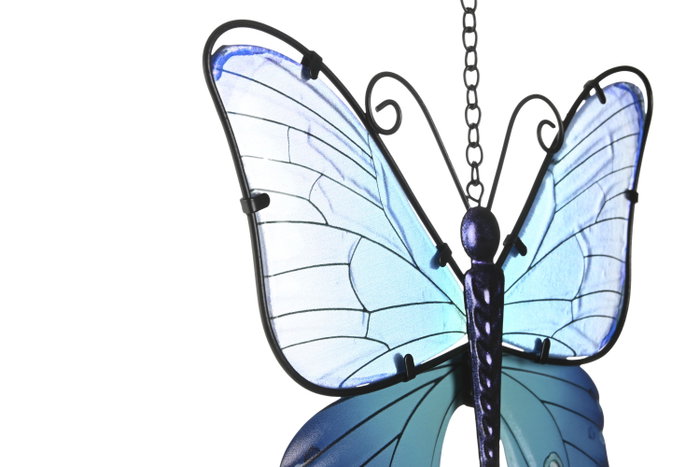 DKD Home Decor Decoración de Pared de Metal y Cristal Mariposa Surtido de 2 Unidades
