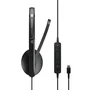 EPOS Sennheiser Adapt 160 Auriculares de Diadema USB-C con Microfono Boom para Oficina, Negro