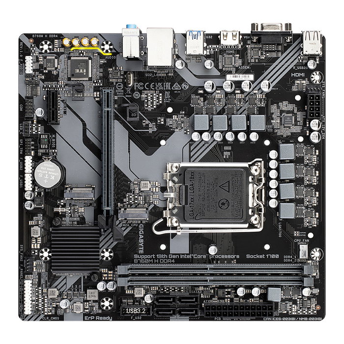 GIGABYTE B760M H DDR4 Micro ATX LGA 1700 Intel B760