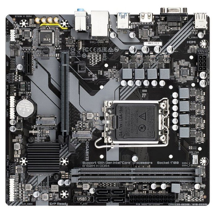 GIGABYTE B760M H DDR4 Micro ATX LGA 1700 Intel B760