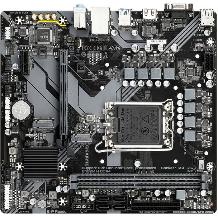 GIGABYTE B760M H DDR4 Micro ATX LGA 1700 Intel B760