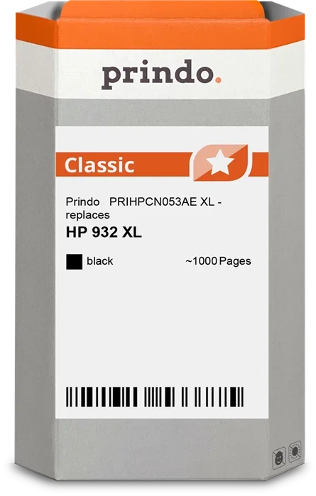 Prindo Classic XL Cartucho de tinta negro compatible con HP 932 XL Prindo Classic XL Cartucho de tinta negro compatible con HP 932 XL