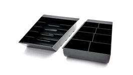 apg Cash Drawer ECD330B Cajón Portamonedas con 8 Compartimentos para Monedas y 5 para Billetes