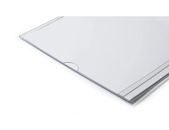Durable Señal de pasillo adhesiva de PET transparente, pack de 10 unidades