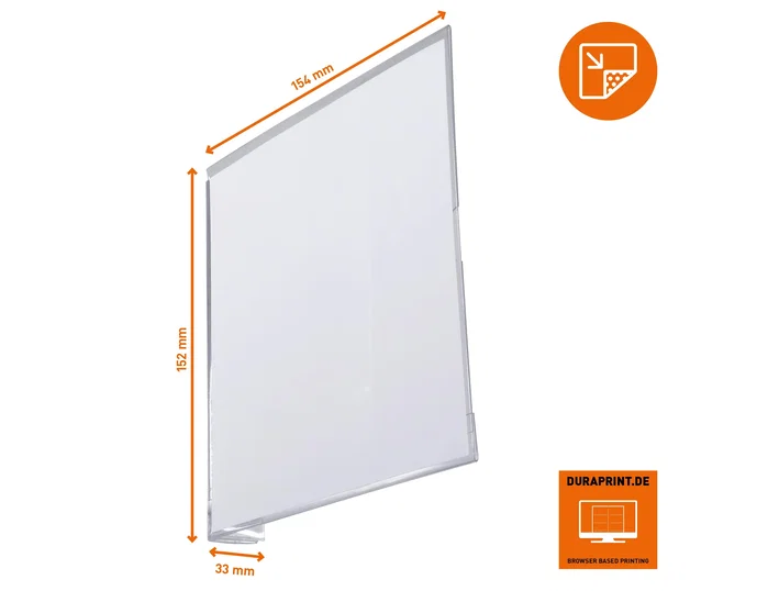 Durable Señal de pasillo adhesiva de PET transparente, pack de 10 unidades