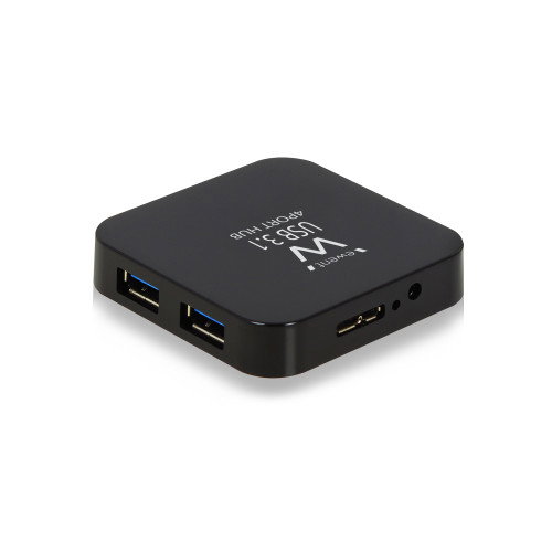 Ewent EW1134 Hub USB de 4 puertos Negro