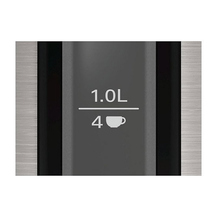 Bosch TWK3P420 Wasserkocher Hervidor Eléctrico 1.7L Acero Inoxidable Negro 2400W con Indicador de Nivel, Apagado Automático y Base 360°