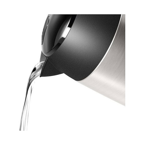 Bosch TWK3P420 Wasserkocher Hervidor Eléctrico 1.7L Acero Inoxidable Negro 2400W con Indicador de Nivel, Apagado Automático y Base 360°