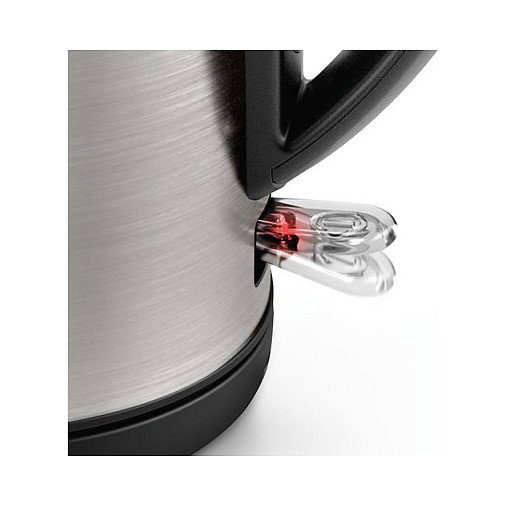 Bosch TWK3P420 Wasserkocher Hervidor Eléctrico 1.7L Acero Inoxidable Negro 2400W con Indicador de Nivel, Apagado Automático y Base 360°