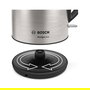 Bosch TWK3P420 Wasserkocher Hervidor Eléctrico 1.7L Acero Inoxidable Negro 2400W con Indicador de Nivel, Apagado Automático y Base 360°
