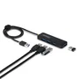StarTech.com Hub USB 3.0 4 Puertos con Cable de 61 cm, Compacto, Alimentado por Bus, 5 Gbps, Negro, Modelo H5A4A-USB-HUB-2