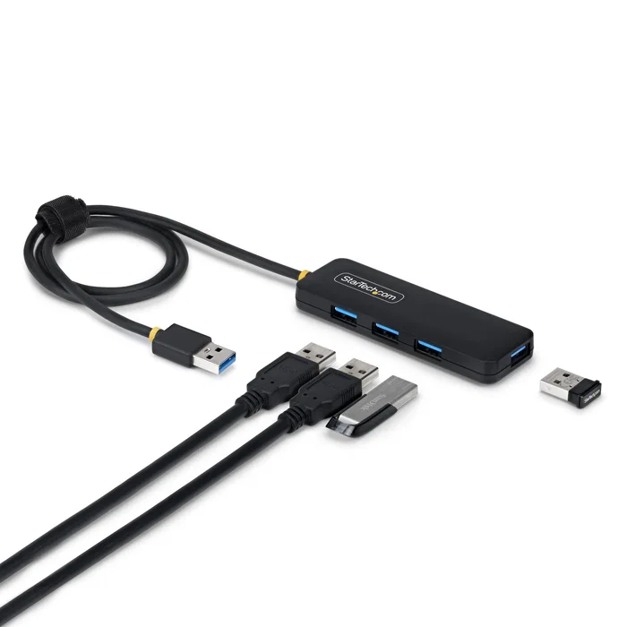 StarTech.com Hub USB-A 4 Puertos 5 Gbps Alimentado por Bus USB Concentrador con Cable 61cm StarTech.com Hub USB-A 4 Puertos 5 Gbps Alimentado por Bus USB Concentrador con Cable 61cm