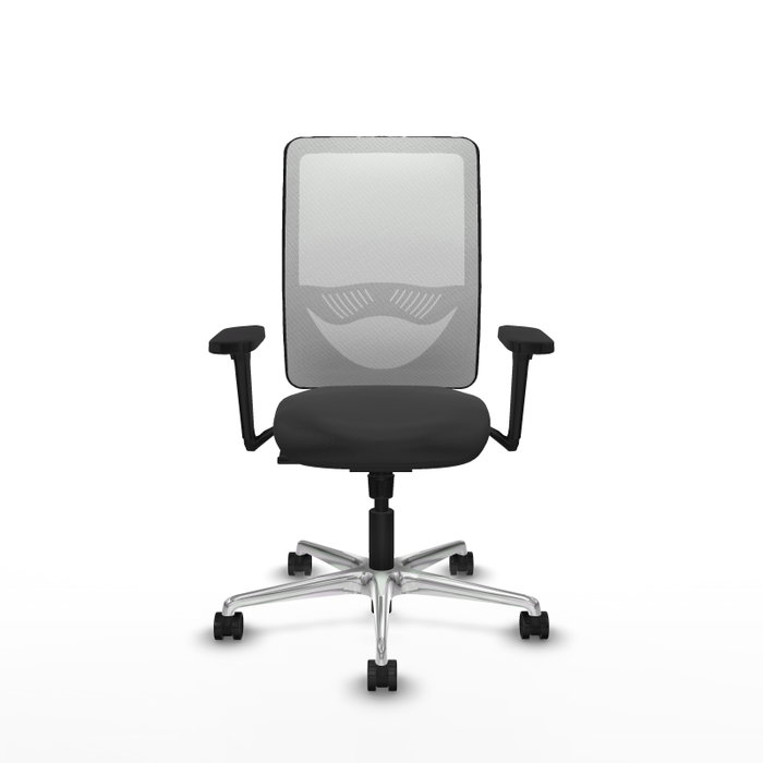 PIQUERAS Y CRESPO Silla de oficina Zulema con mecanismo Sincro, Gris oscuro y Blanco PIQUERAS Y CRESPO Silla de oficina Zulema con mecanismo Sincro, Gris oscuro y Blanco