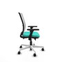 PIQUERAS Y CRESPO Silla de oficina Haches con mecanismo Sincro/Traslack, Turquesa y Blanco
